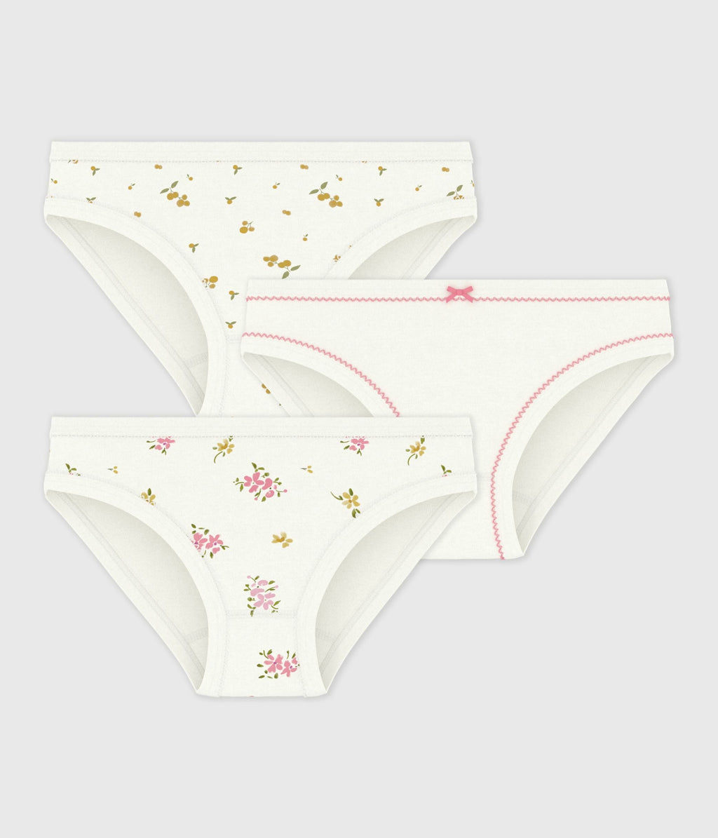Lot de culottes enfant en coton imprimé fleuri – F1
