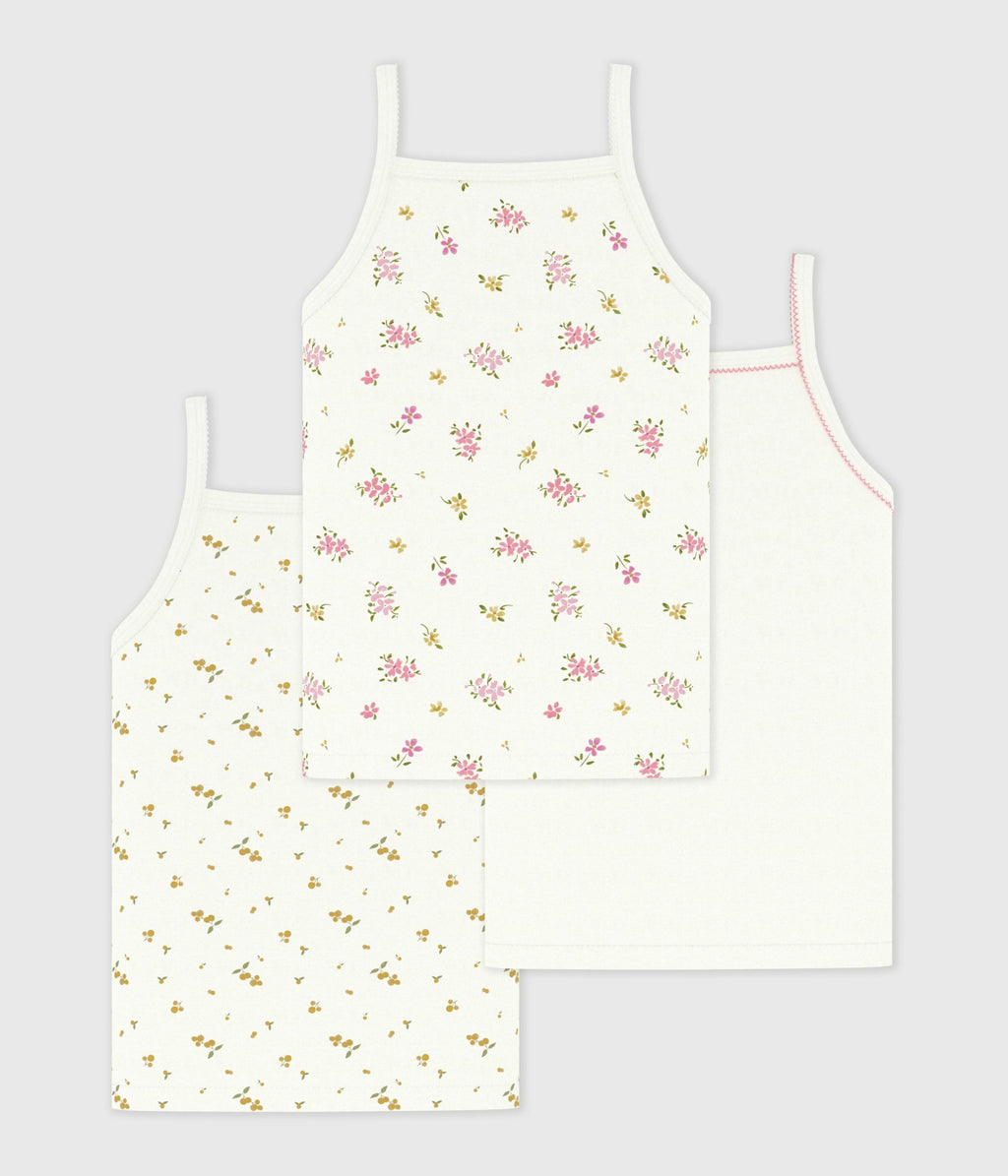 Lot de débardeurs enfant en coton imprimé fleuri – D1