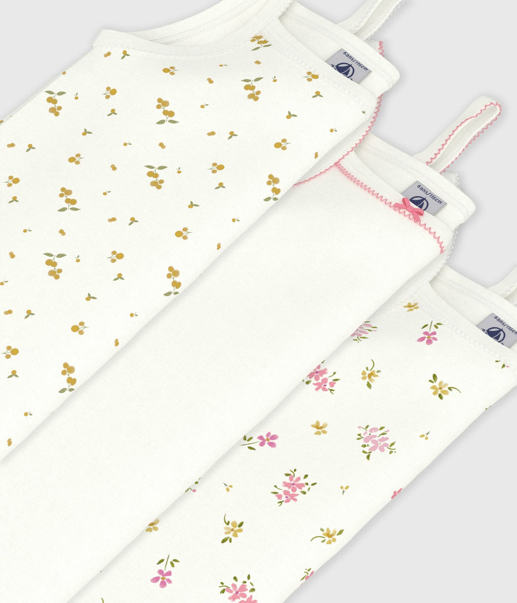 Lot de débardeurs enfant en coton imprimé fleuri – Z1