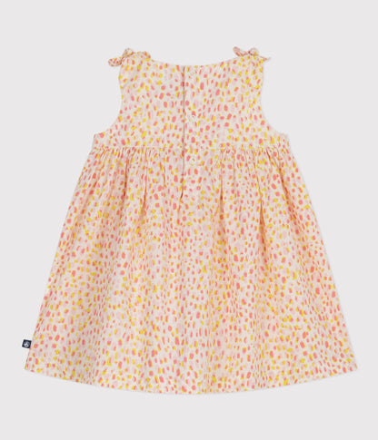 Robe bébé en coton sans manches imprimée – D1