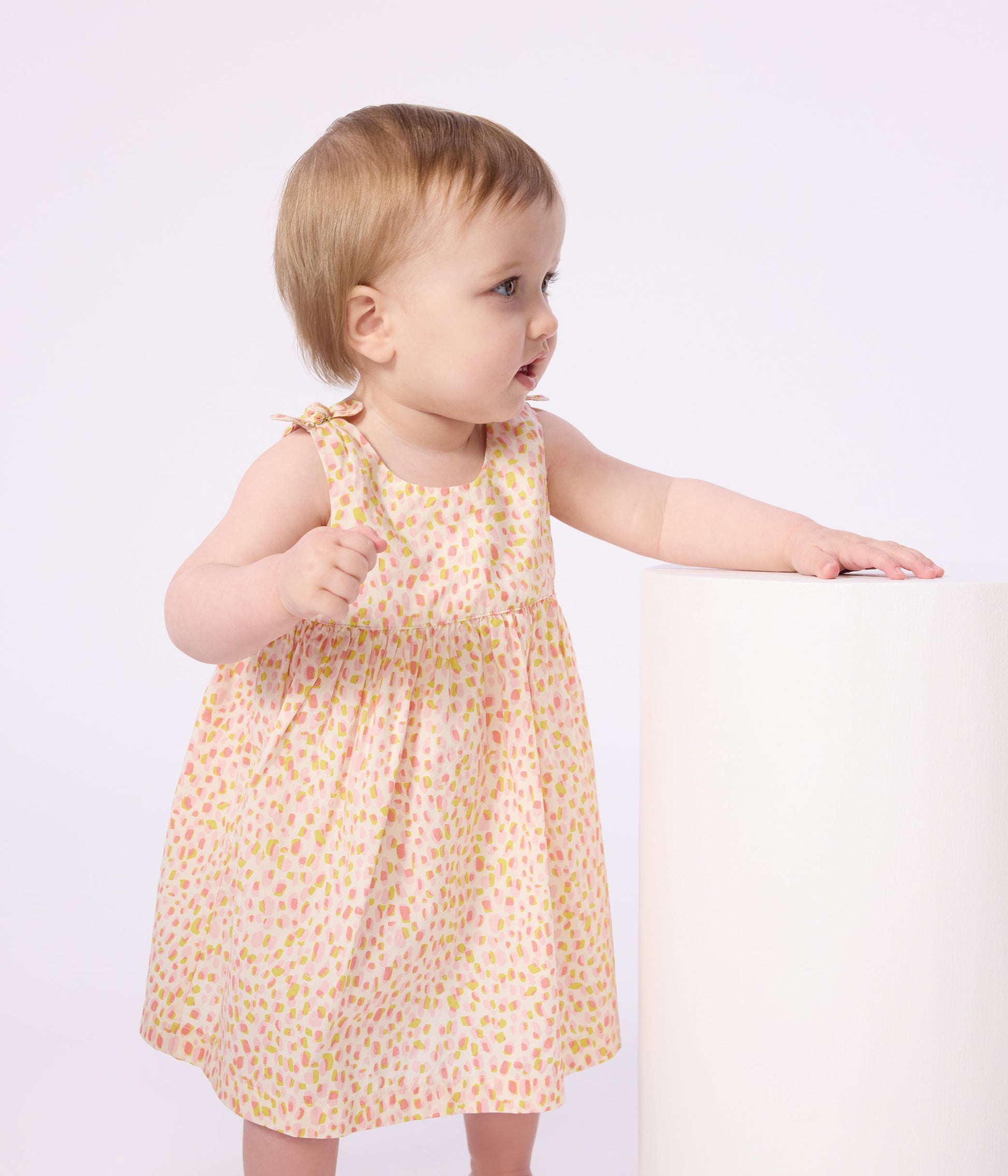 Robe bébé en coton sans manches imprimée – J1