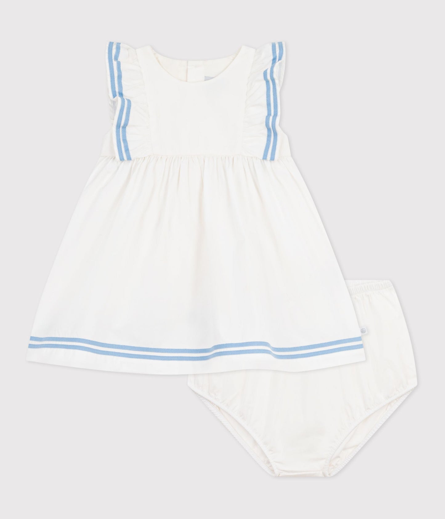 Robe bébé en coton sans manches unie et son bloomer – F1