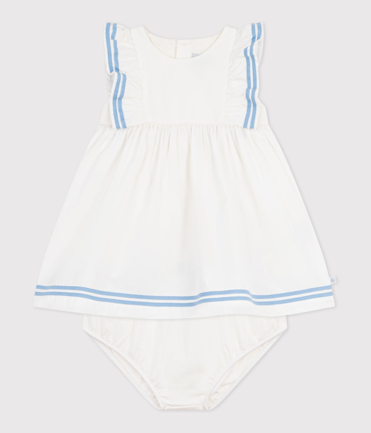 Robe bébé en coton sans manches unie et son bloomer – F2