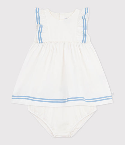 Robe bébé en coton sans manches unie et son bloomer – F2