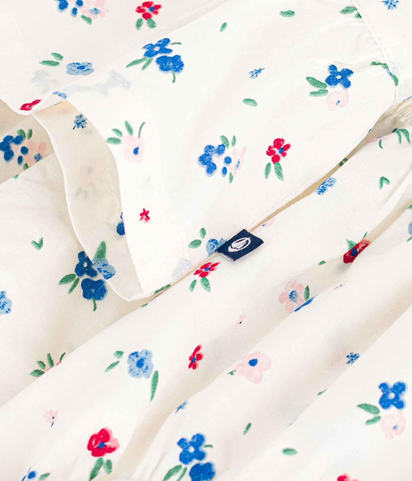 Robe bébé en coton manches courtes et son bloomer imprimés fleurs – Z1