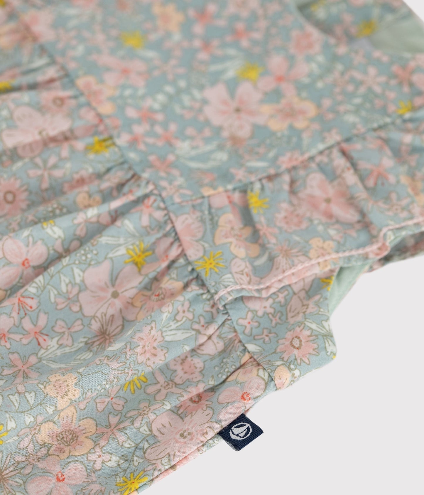 Barboteuse bébé en coton sans manches, imprimée fleurs – Z1