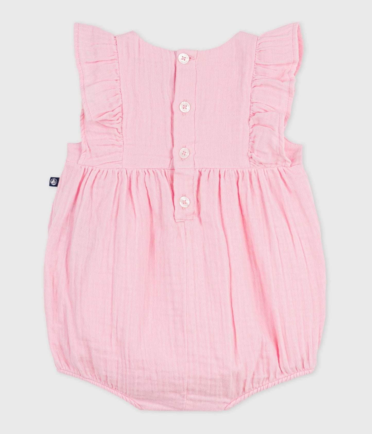 Barboteuse bébé en coton sans manches unie – D1
