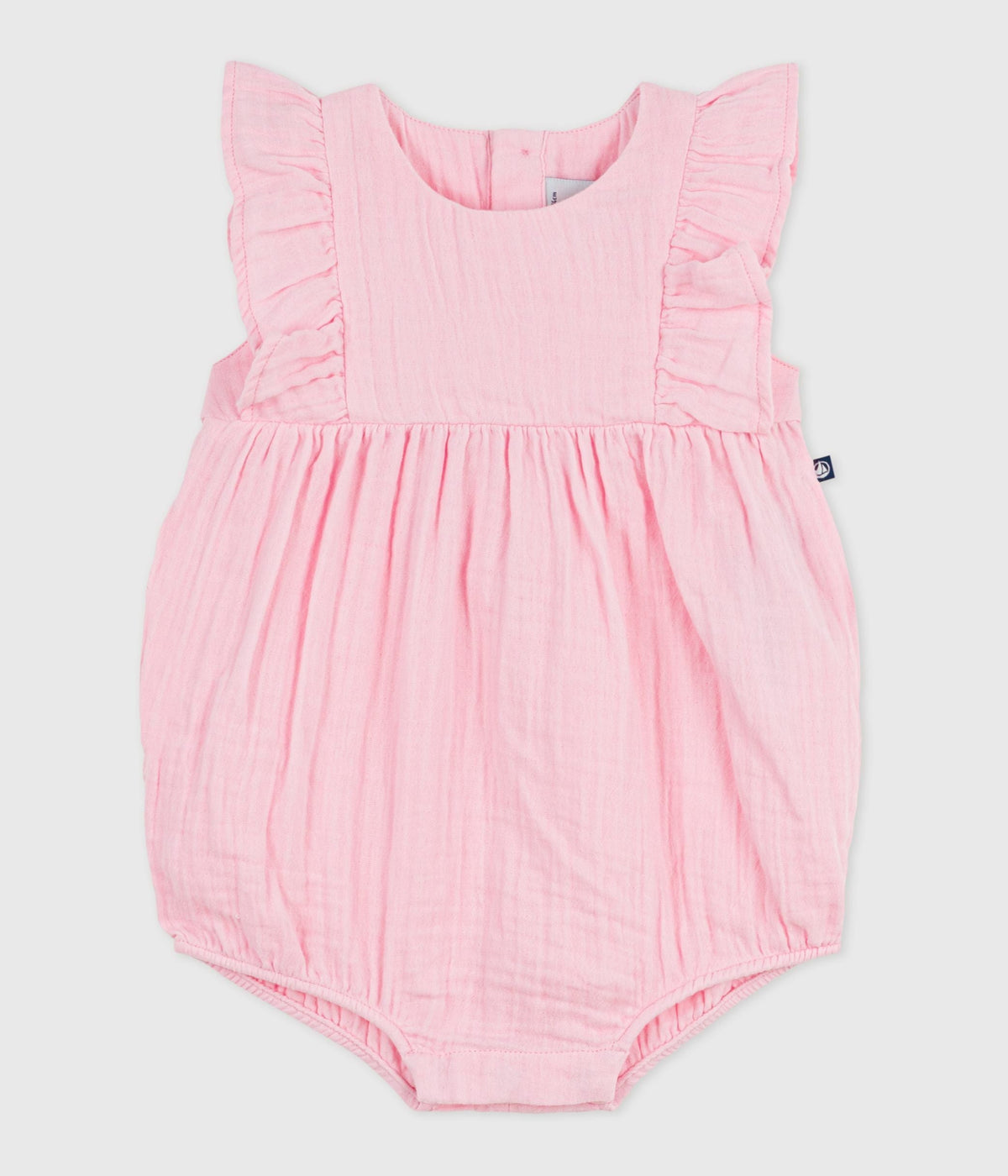 Barboteuse bébé en coton sans manches unie – F1