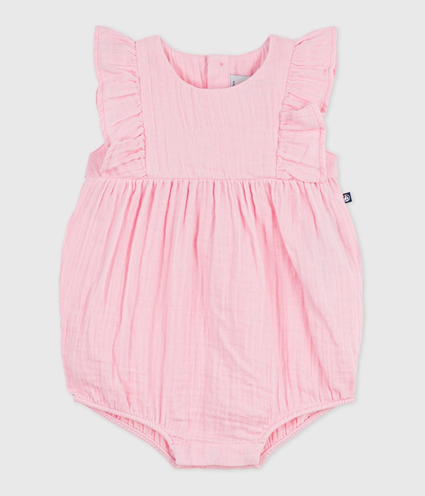 Barboteuse bébé en coton sans manches unie – F1