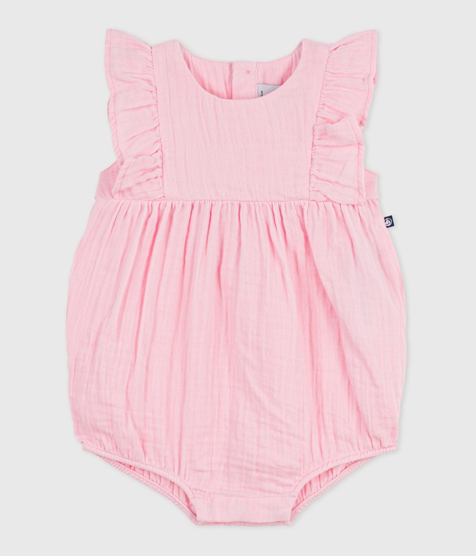 Barboteuse bébé en coton sans manches unie – F1