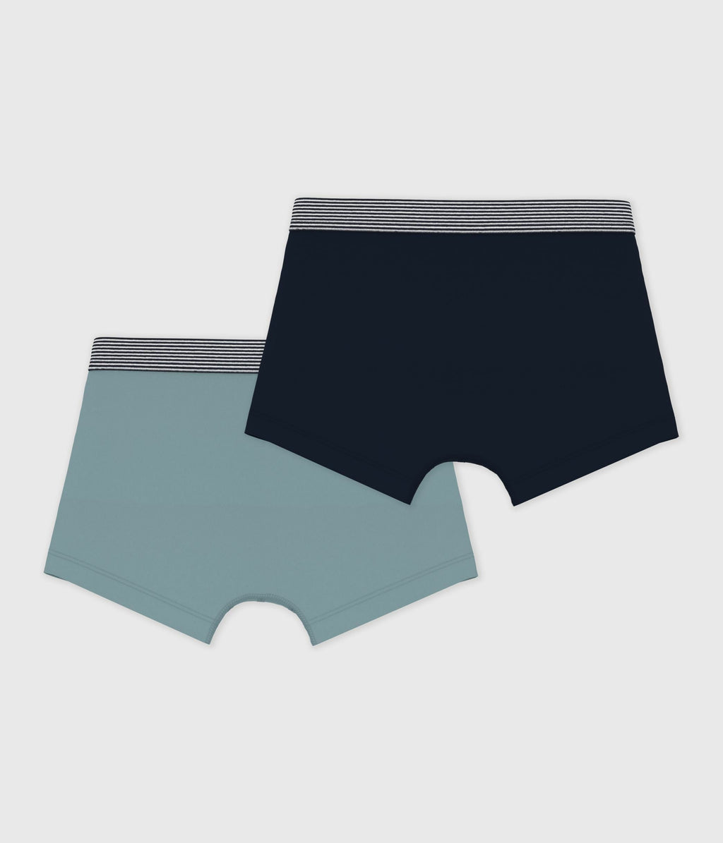Lot de boxers enfant en coton et élasthanne uni – D1