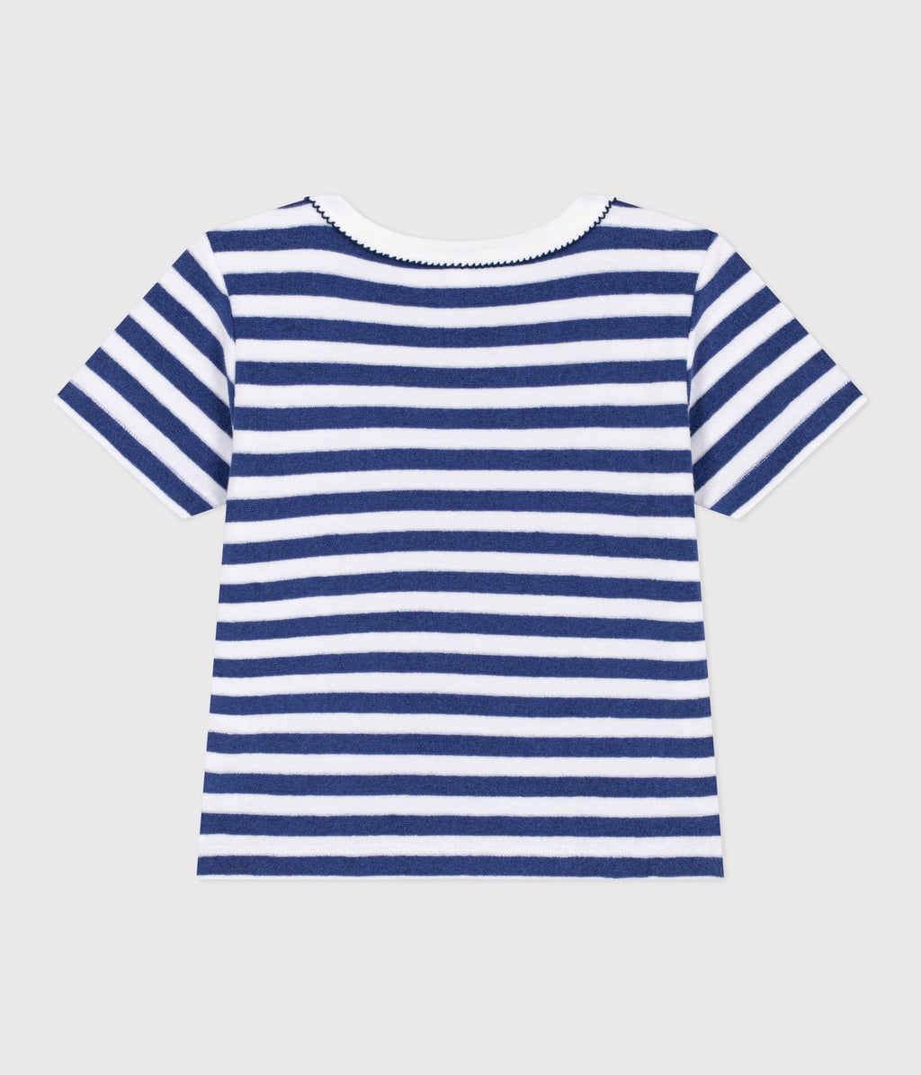 Tee-shirt enfant manches courtes en coton à rayures – D1