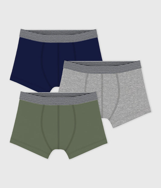 Lot de boxers enfant en coton uni – F1