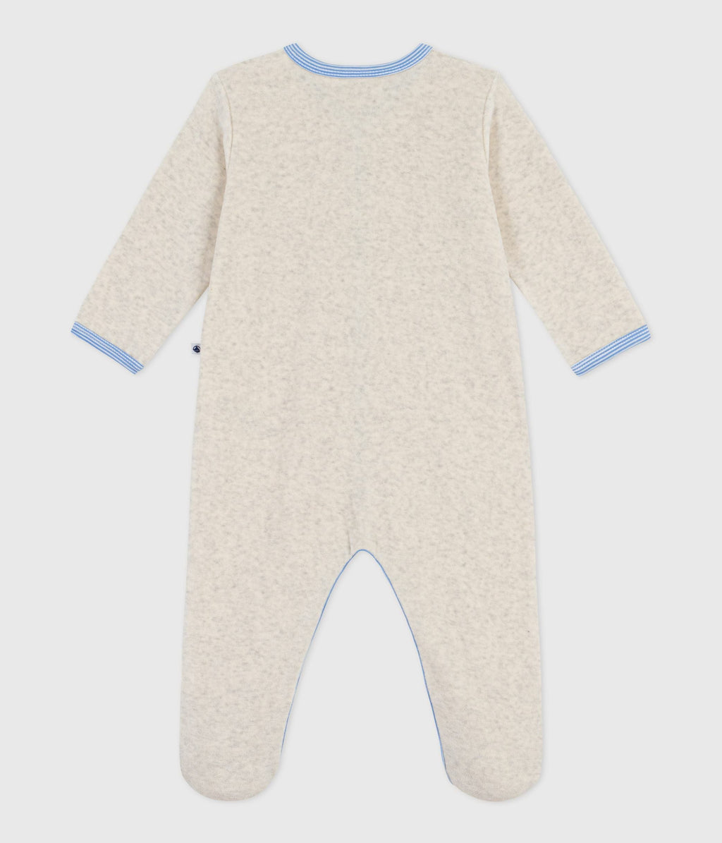 Pyjama bébé en velours uni – D1
