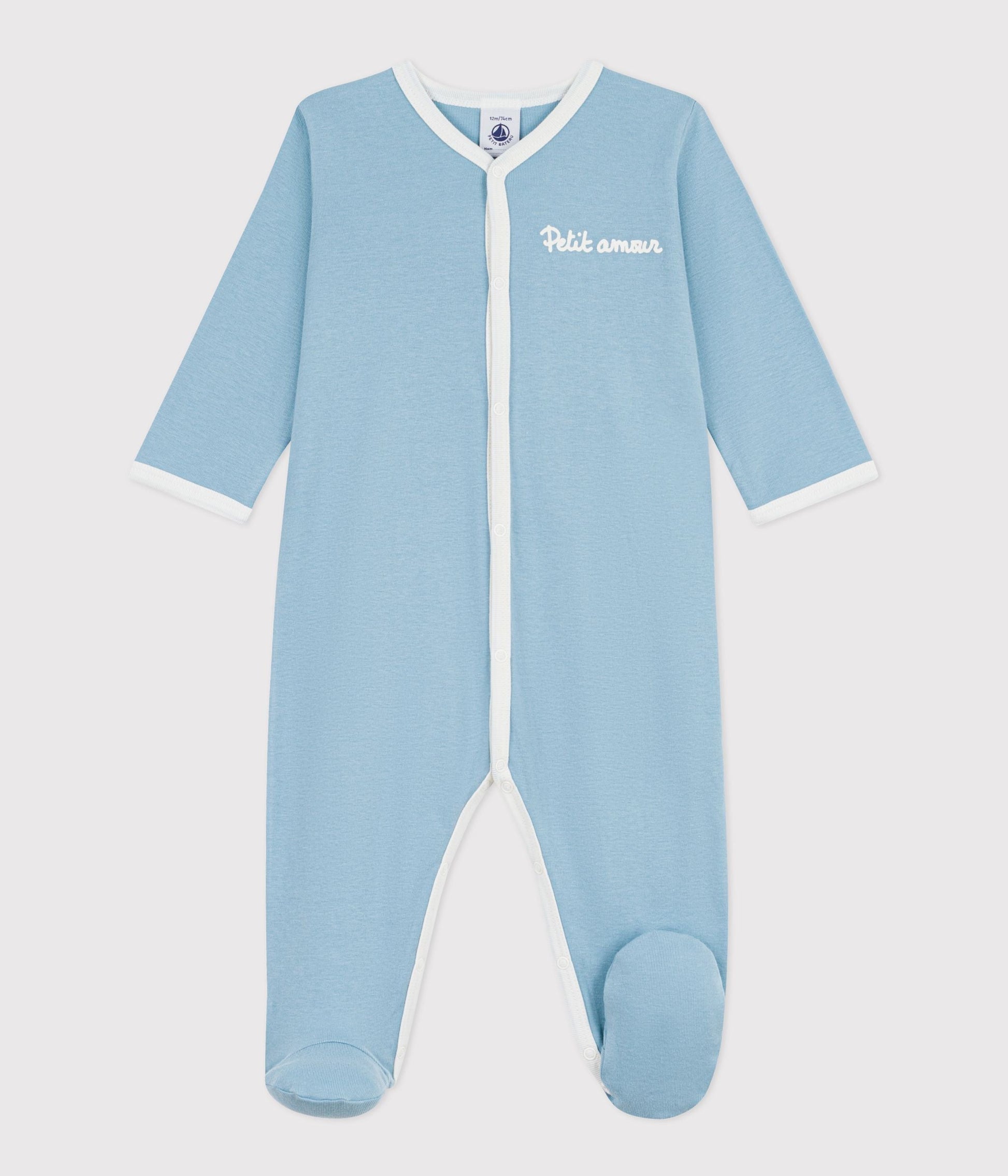 Pyjama bébé en coton uni – F1