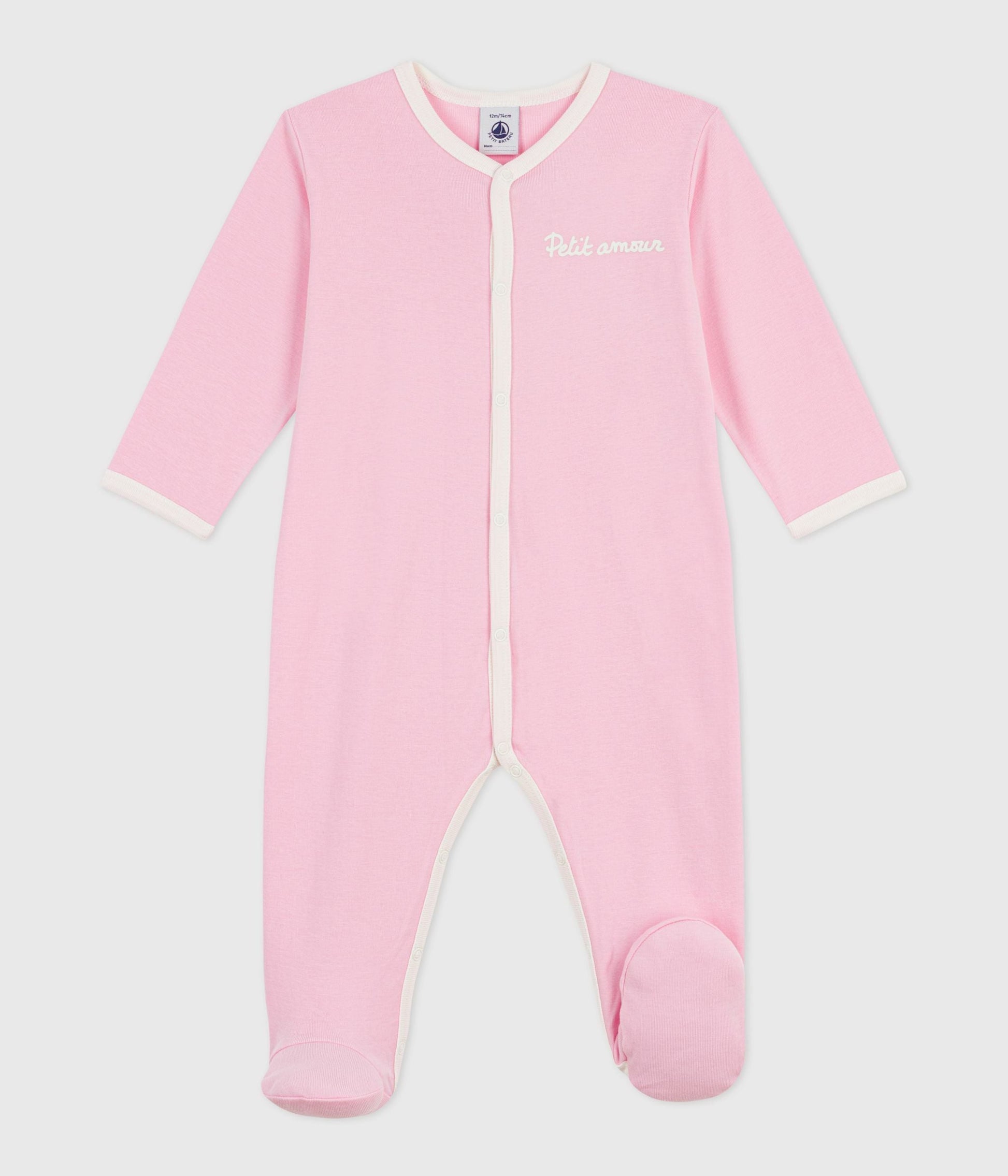 Pyjama bébé en coton uni – F1