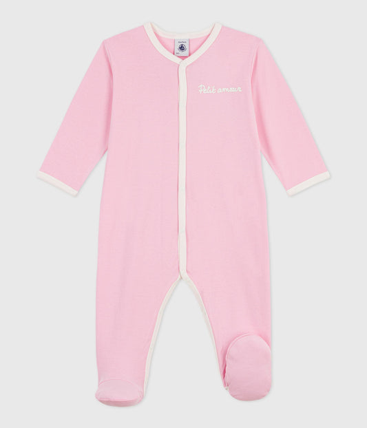Pyjama bébé en coton uni – F1