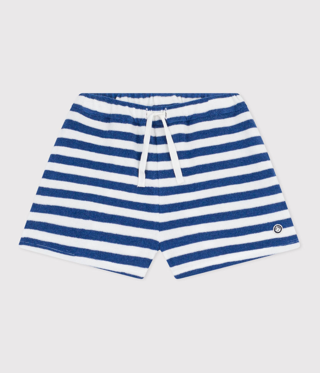 Short enfant en coton à rayures – F1