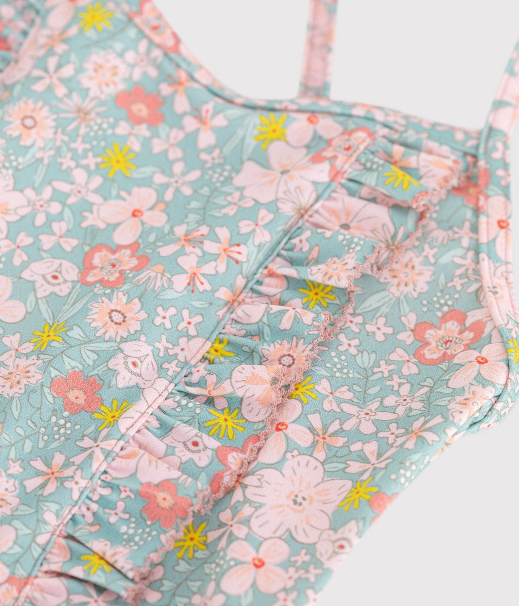 Maillot de bain une pièce enfant fleuri – Z1