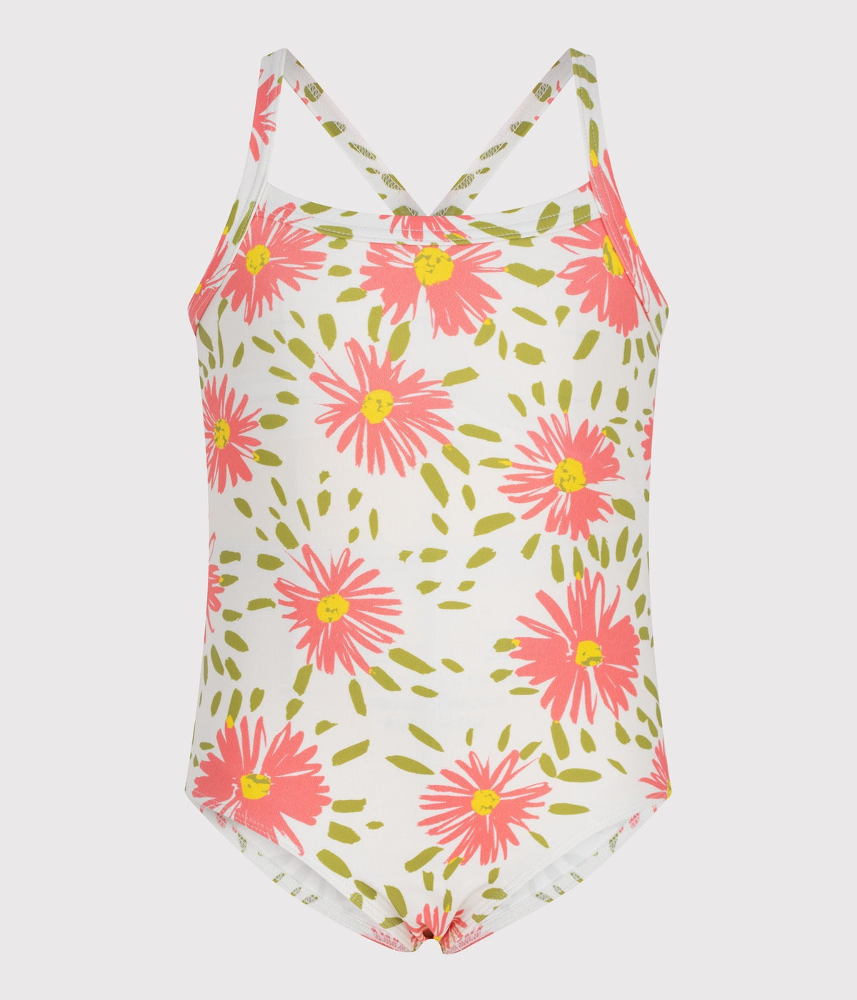 Maillot de bain une pièce enfant fleuri – F1