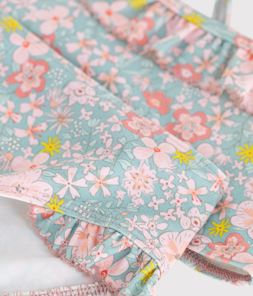 Maillot de bain deux pièces enfant fleuri – Z1