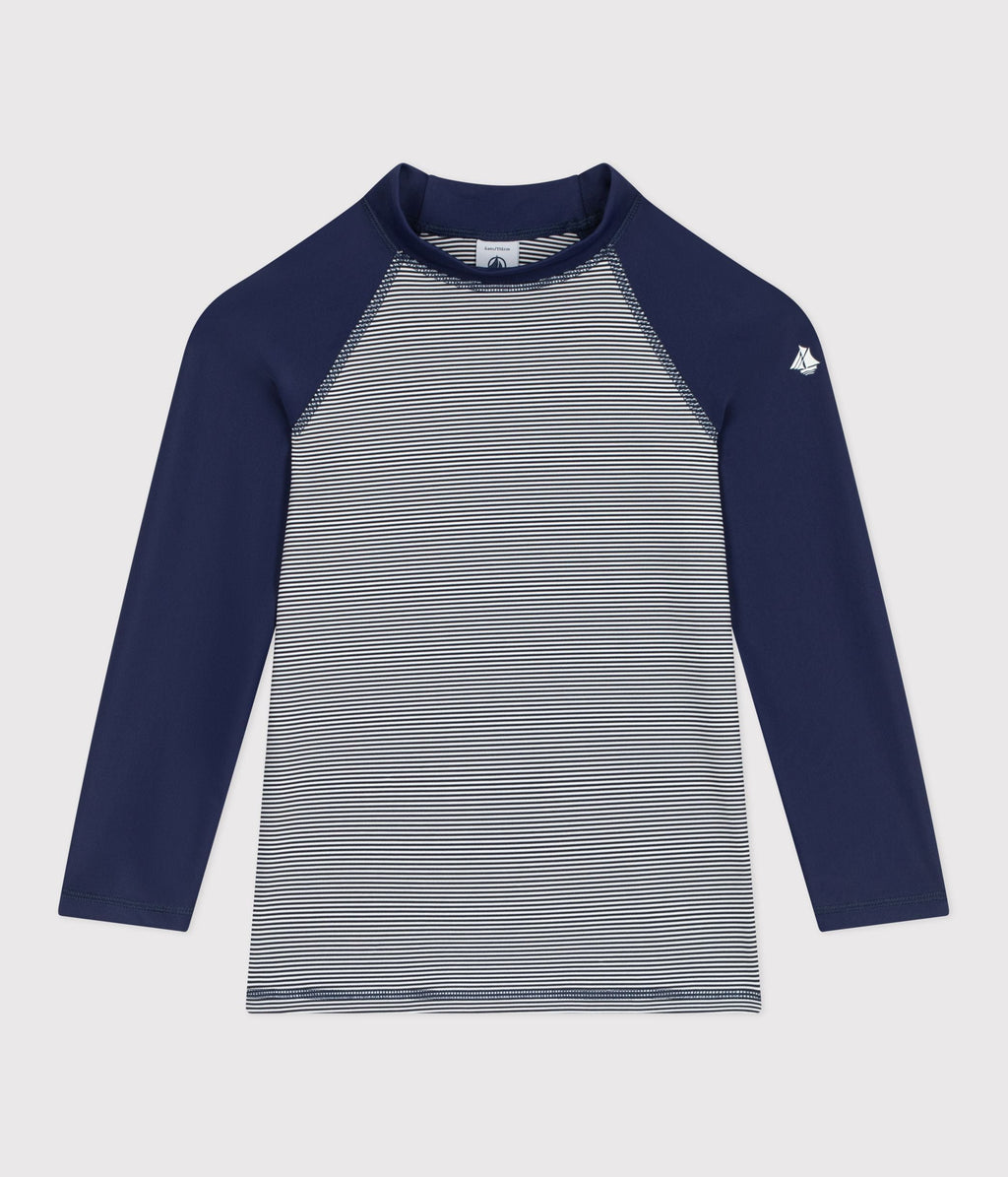 Teeshirt de bain anti uv enfant manche longue à rayures – F1