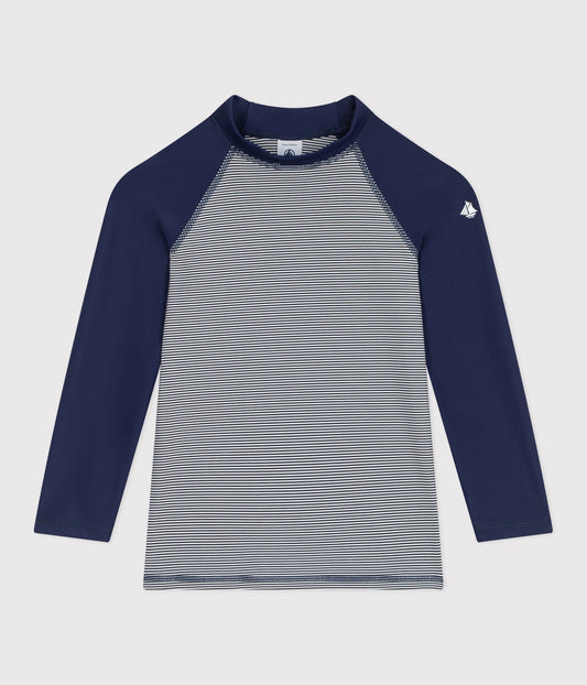 Teeshirt de bain anti uv enfant manche longue à rayures – F1
