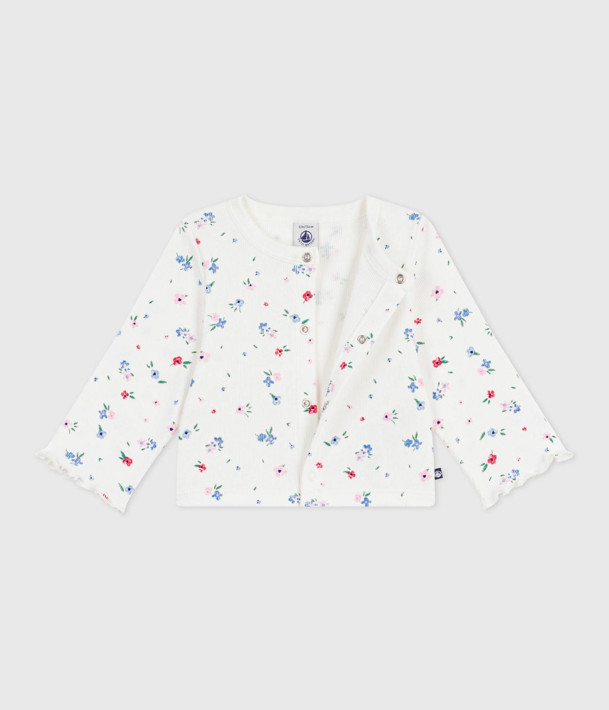 Cardigan bébé en coton imprimé fleurs – F2