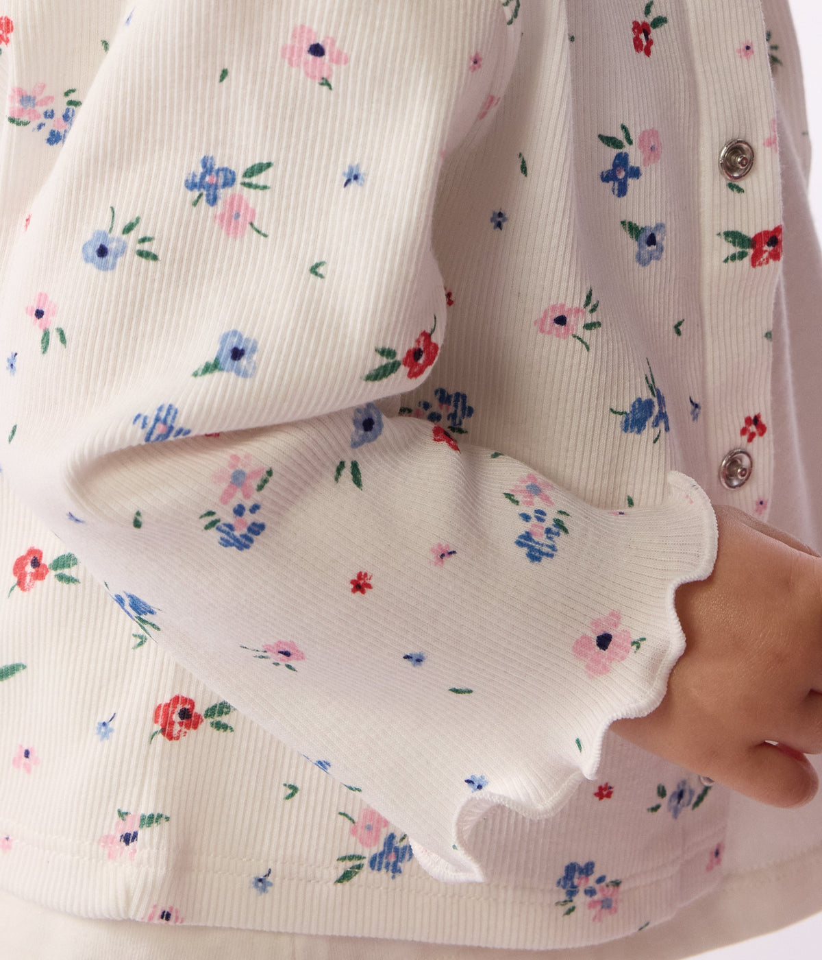 Cardigan bébé en coton imprimé fleurs – J2