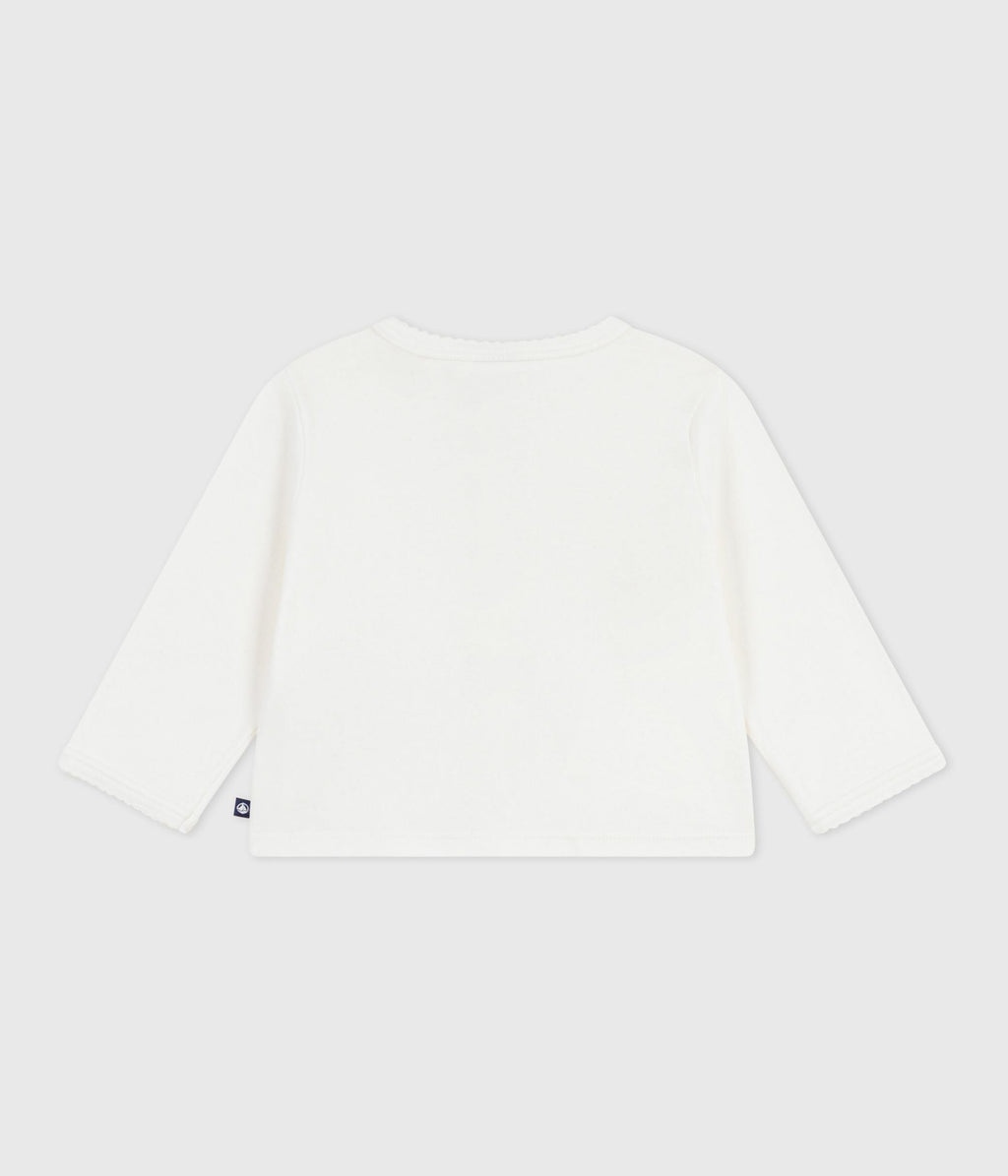 Cardigan bébé en coton uni – D1