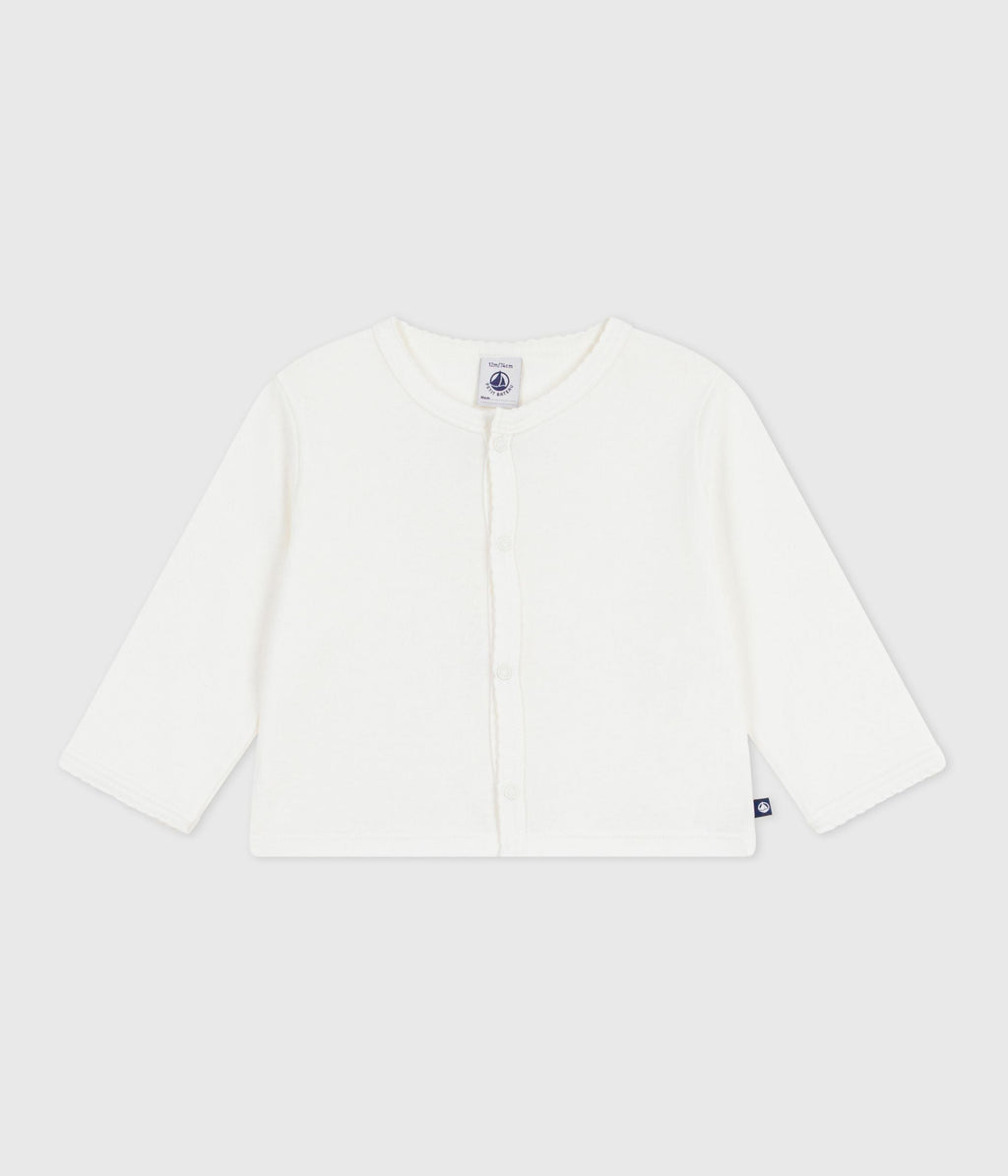 Cardigan bébé en coton uni – F1
