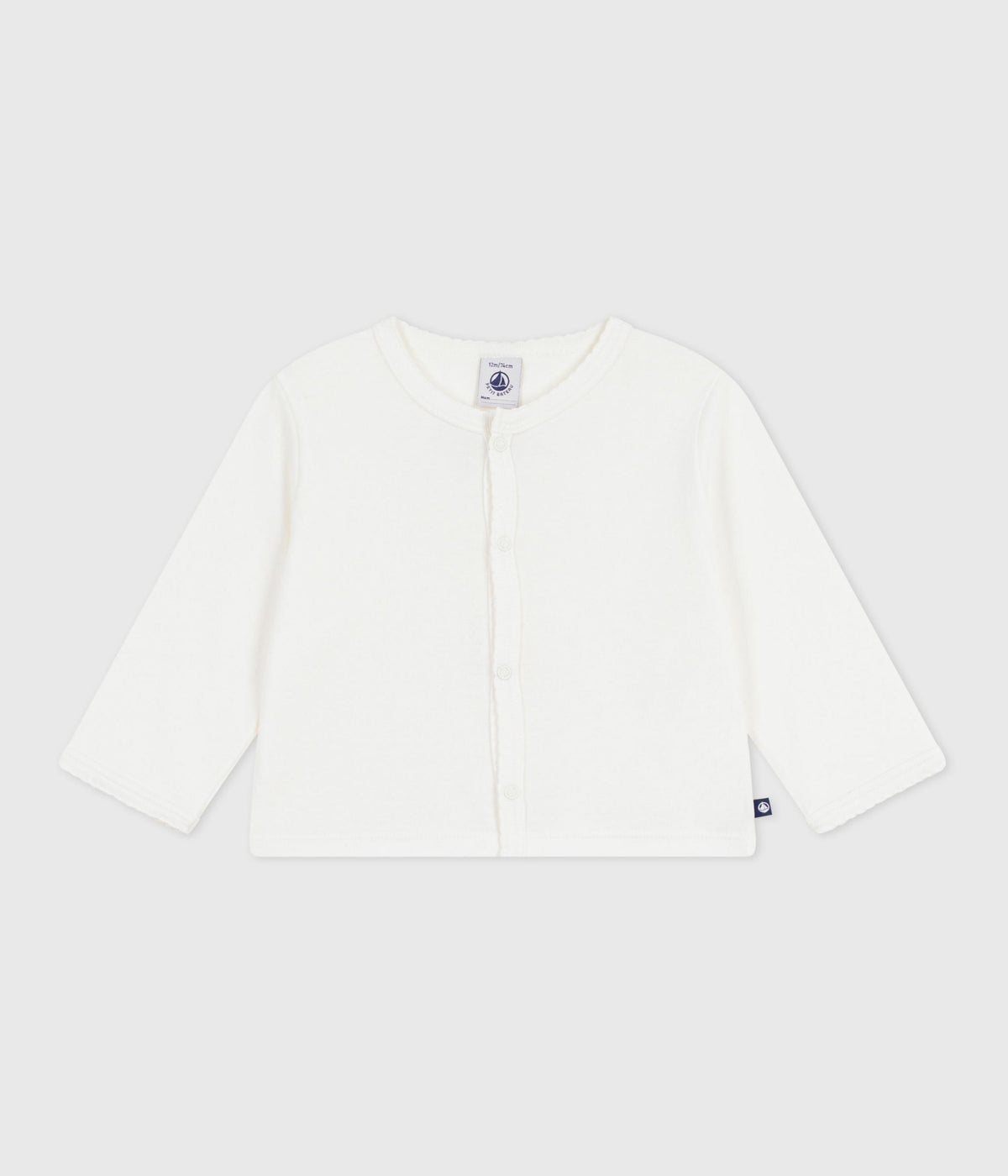 Cardigan bébé en coton uni – F1