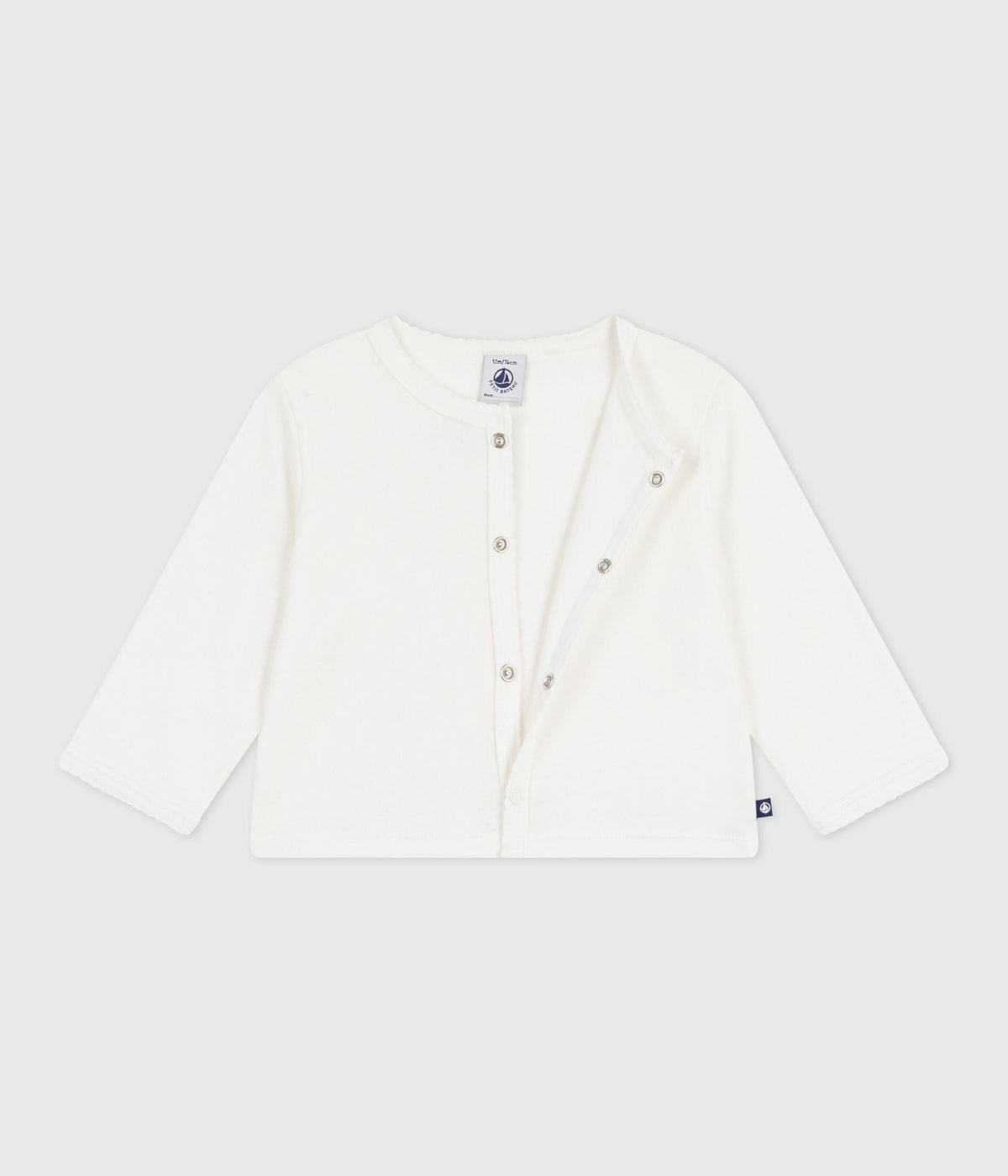 Cardigan bébé en coton uni – F2