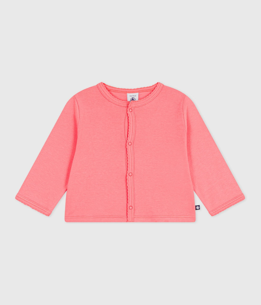 Cardigan bébé en coton uni – F1
