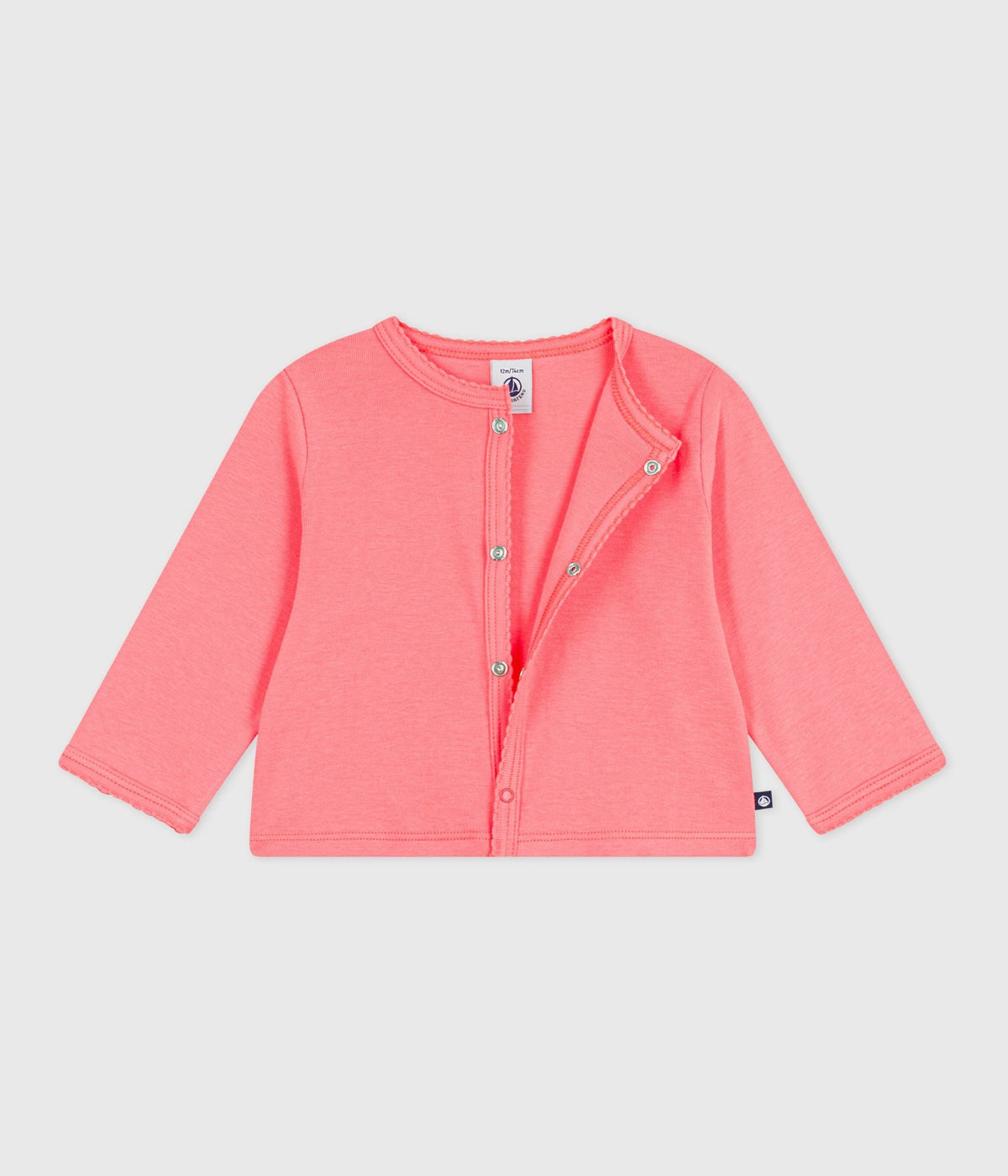 Cardigan bébé en coton uni – F2