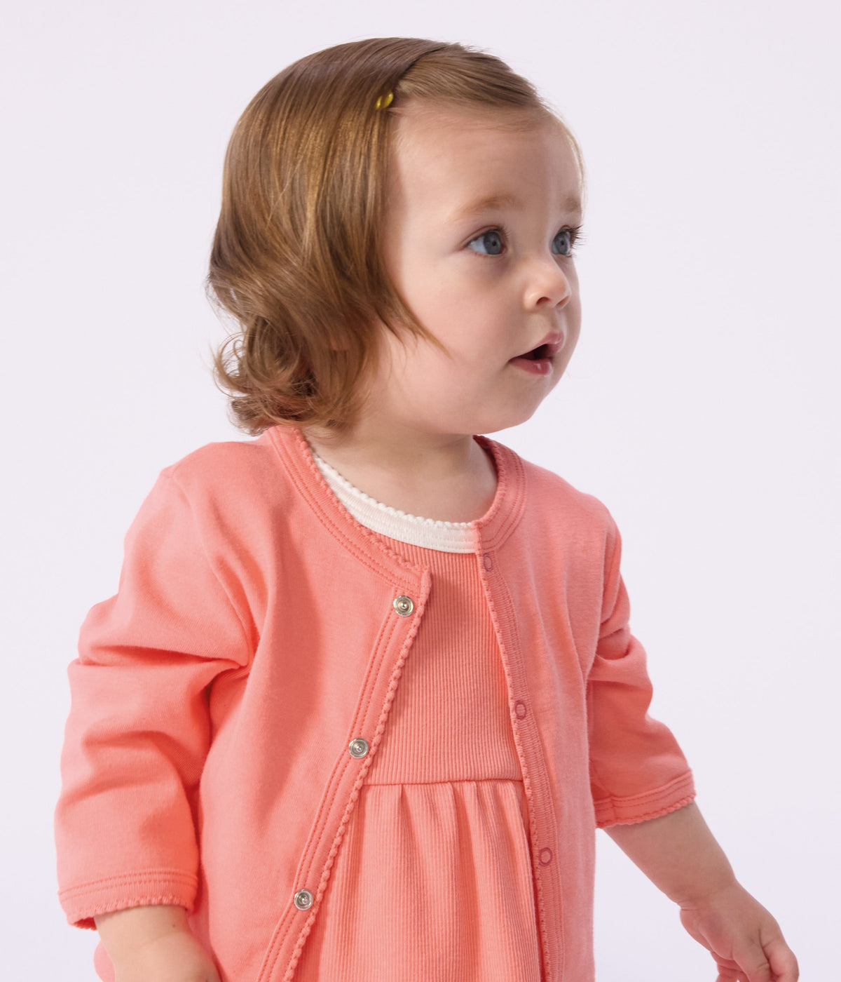 Cardigan bébé en coton uni – J2