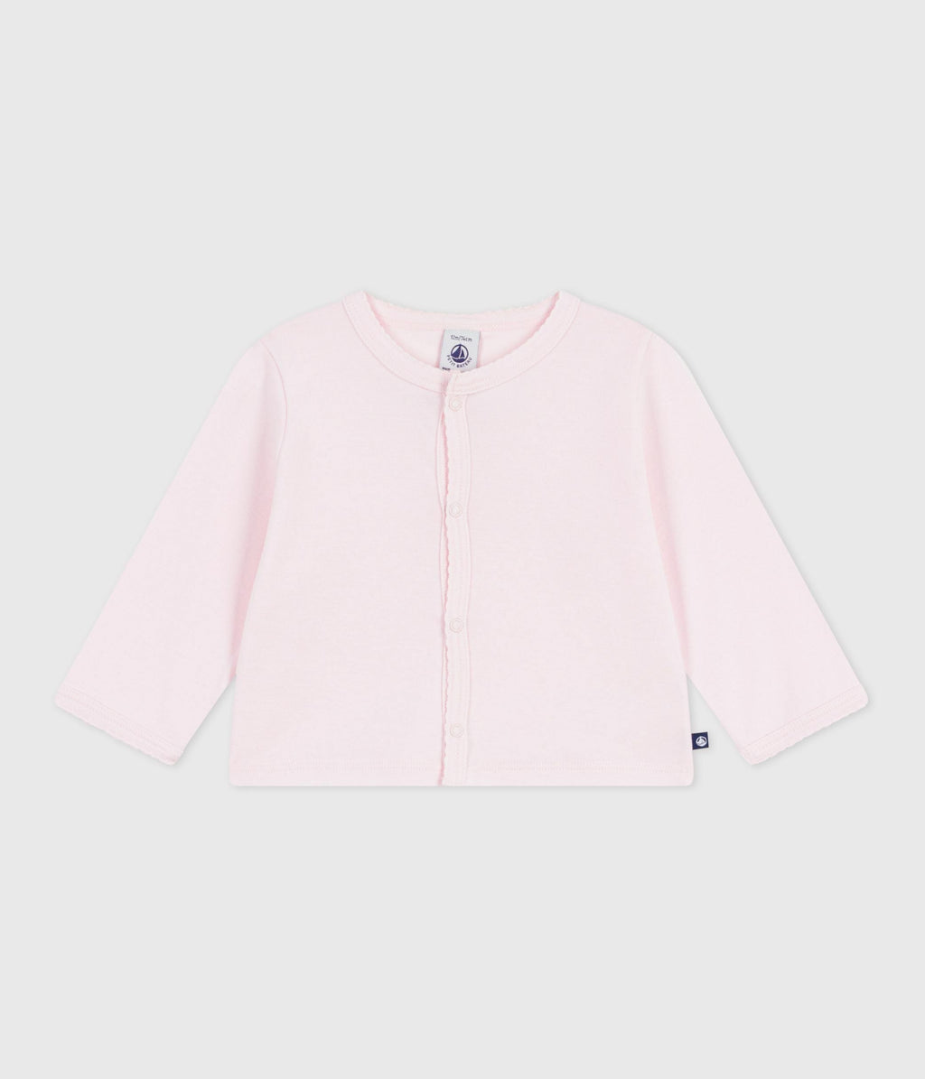 Cardigan bébé en coton uni – F1