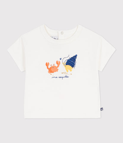 Tee-shirt bébé en coton à manches courtes, motif mouette – F1