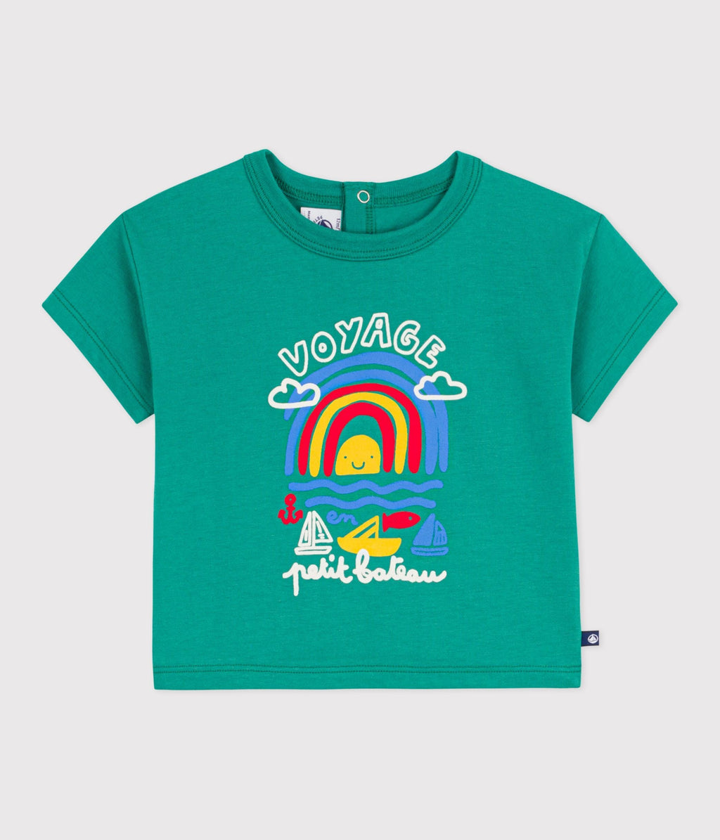 Tee-shirt bébé en coton à manches courtes, motif mouette – F1