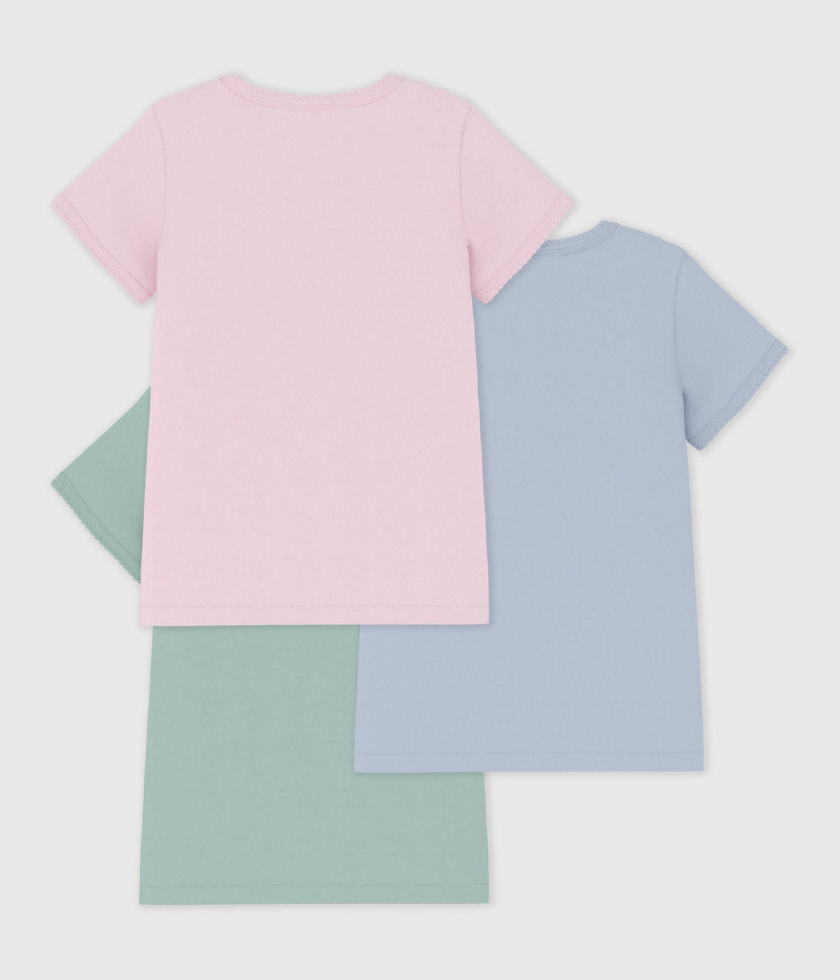 Lot de tee-shirts enfant en coton manches courtes uni – D1