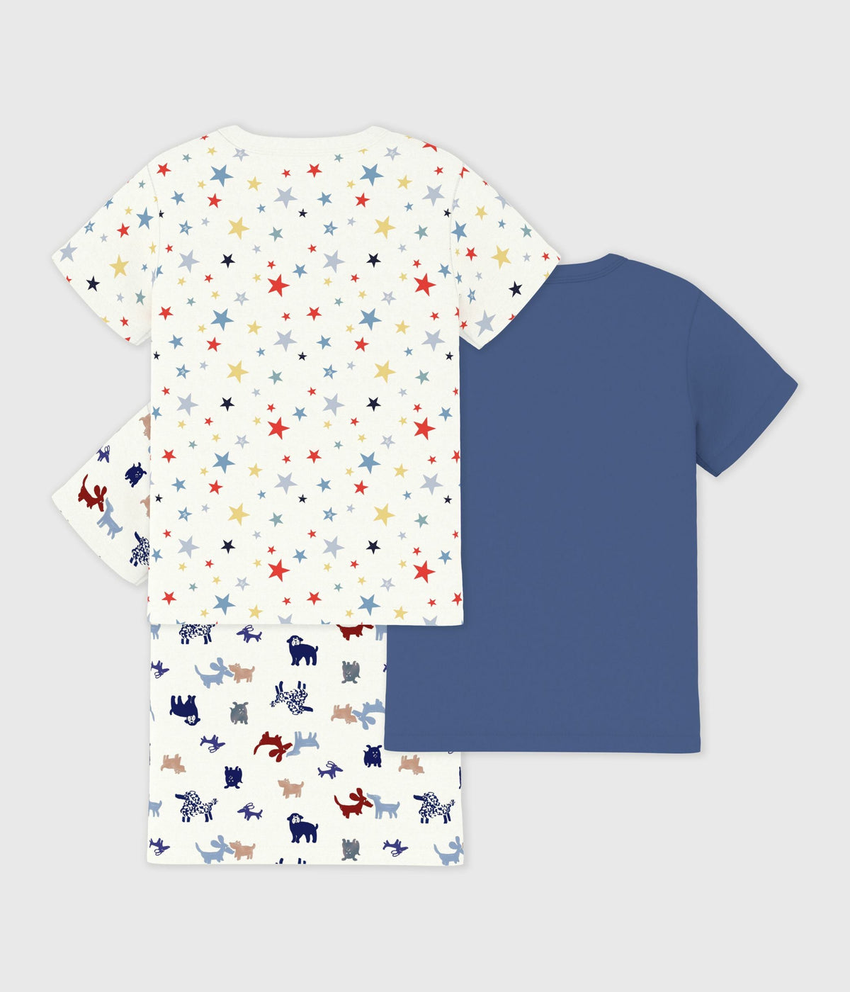 Lot de tee-shirts enfant en coton manches courtes imprimé – D1