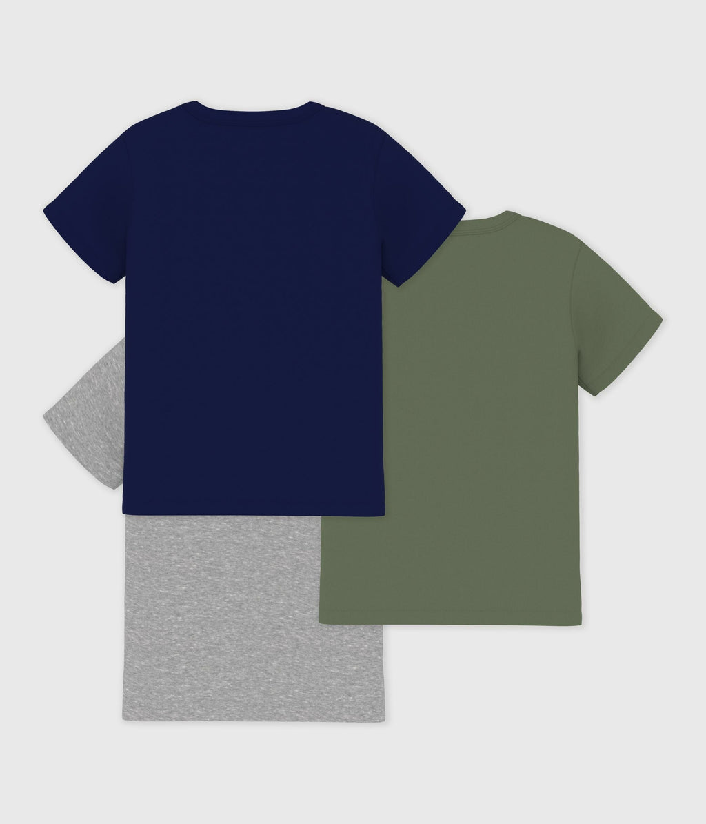 Lot de tee-shirts enfant en coton manches courtes uni – D1