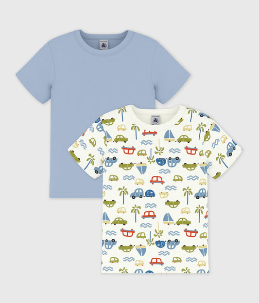 Lot de tee-shirts enfant en coton manches courtes voitures – F1
