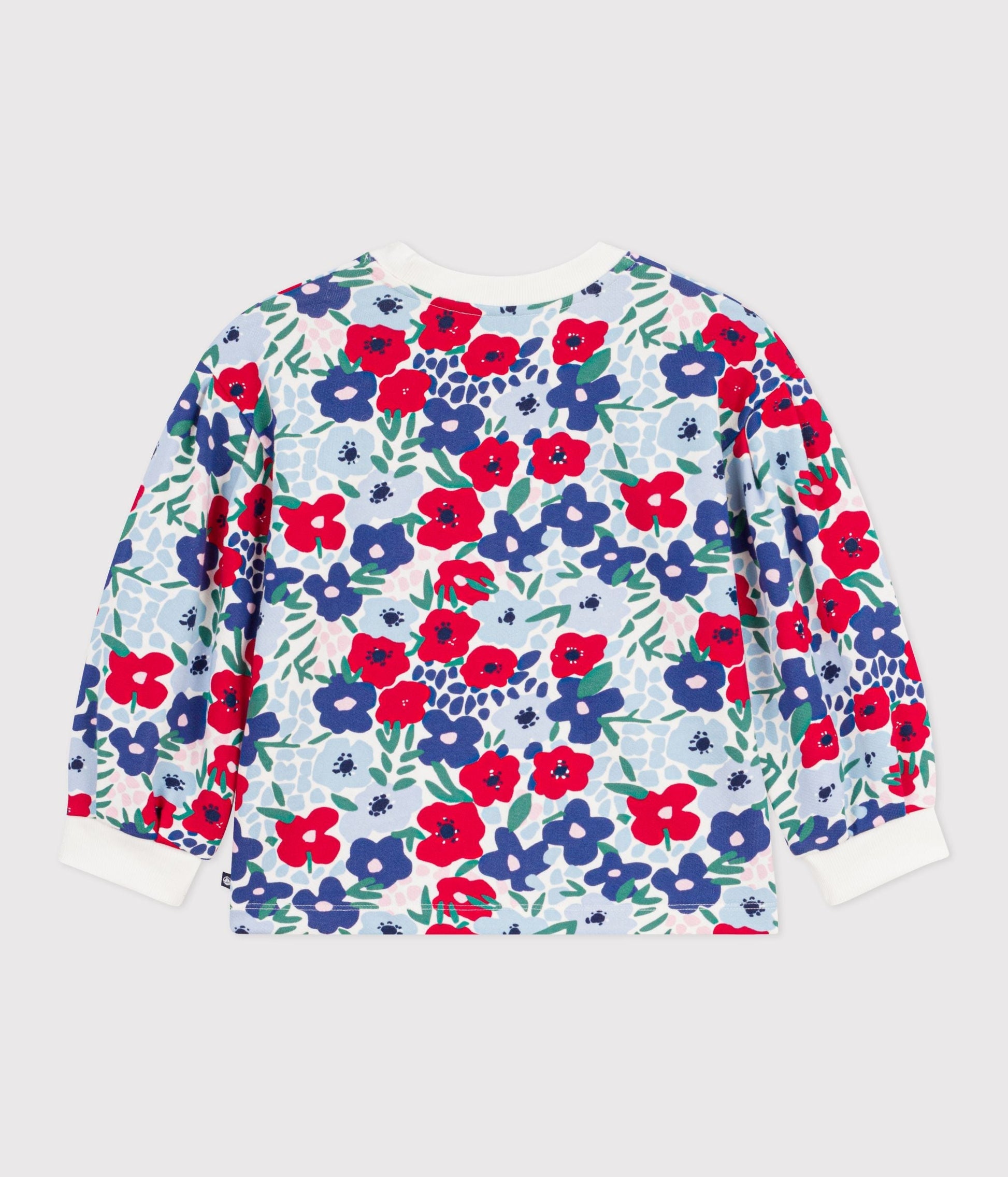 Sweatshirt enfant en coton imprimé fleurs – D1