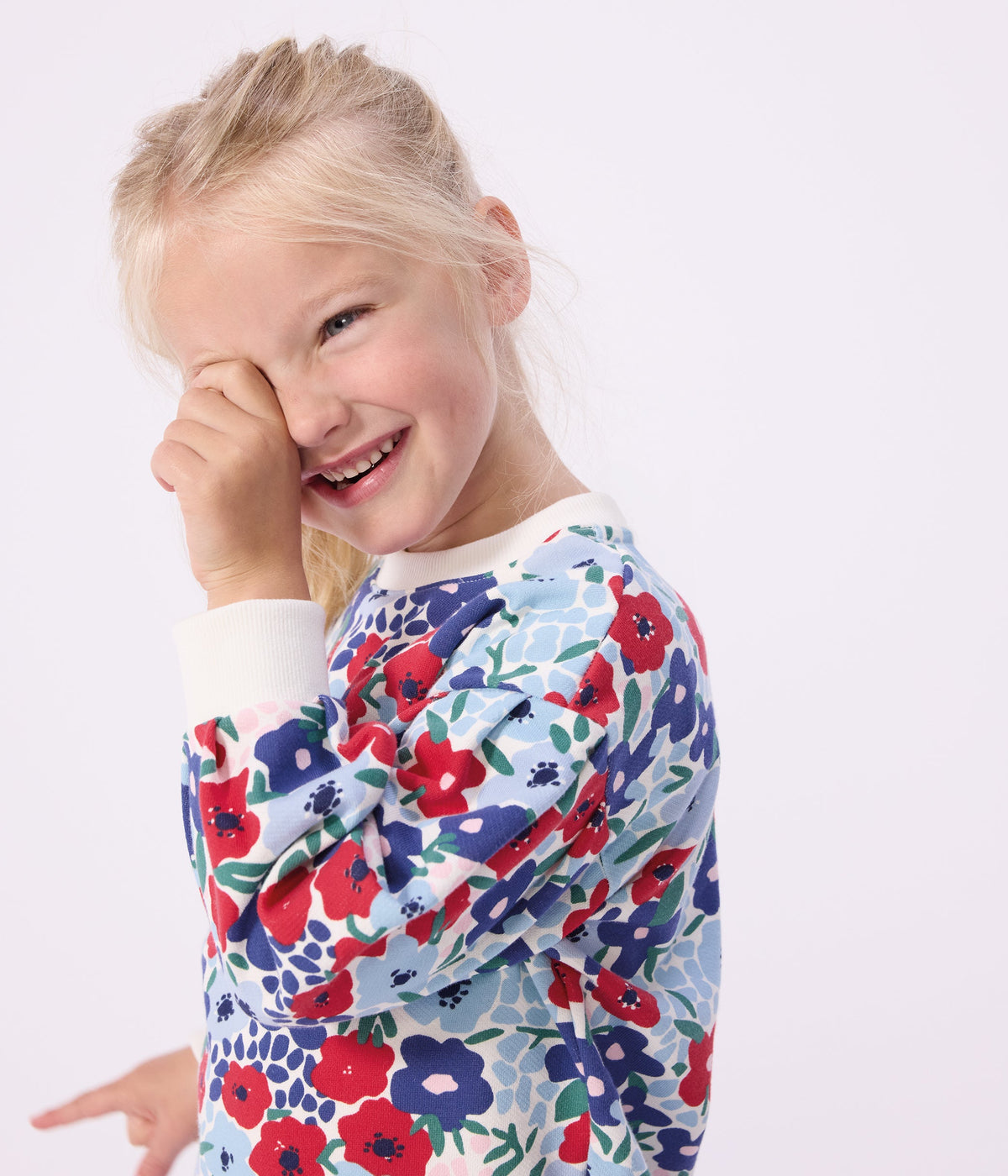 Sweatshirt enfant en coton imprimé fleurs – J2