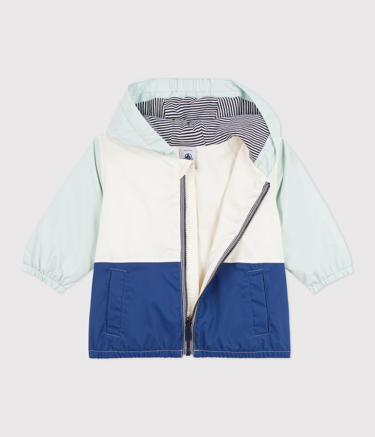 Coupe-vent bébé imprimé colorblock, doublure milleraies – F2