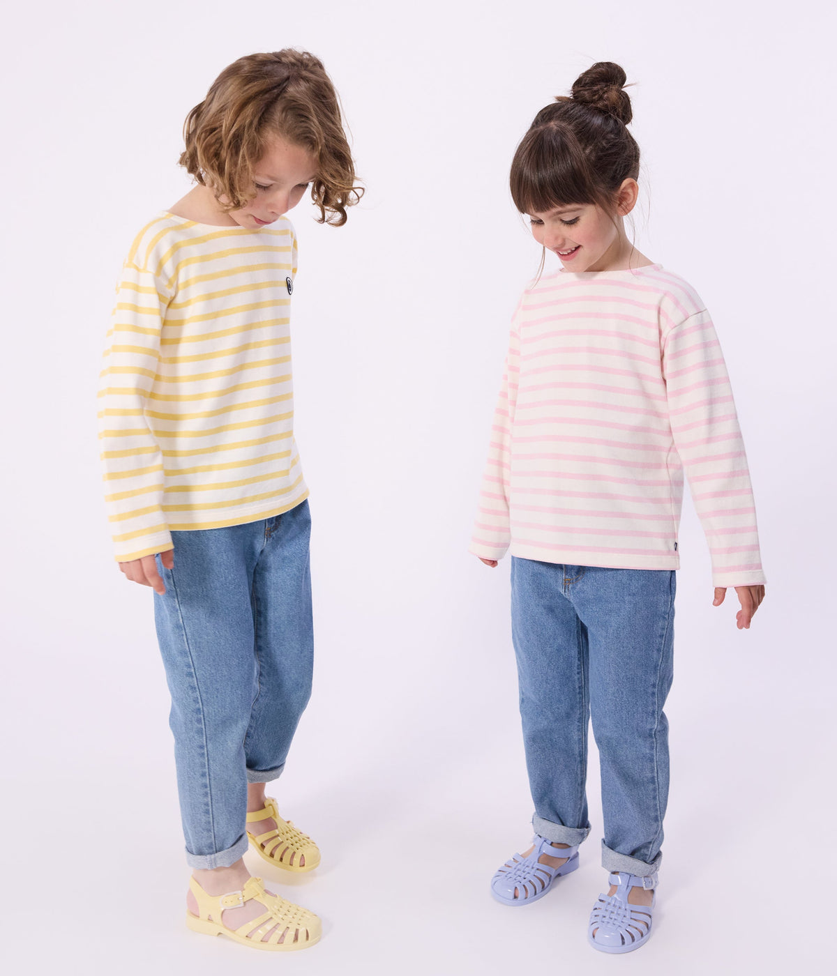 Marinière enfant en coton à rayures – J3