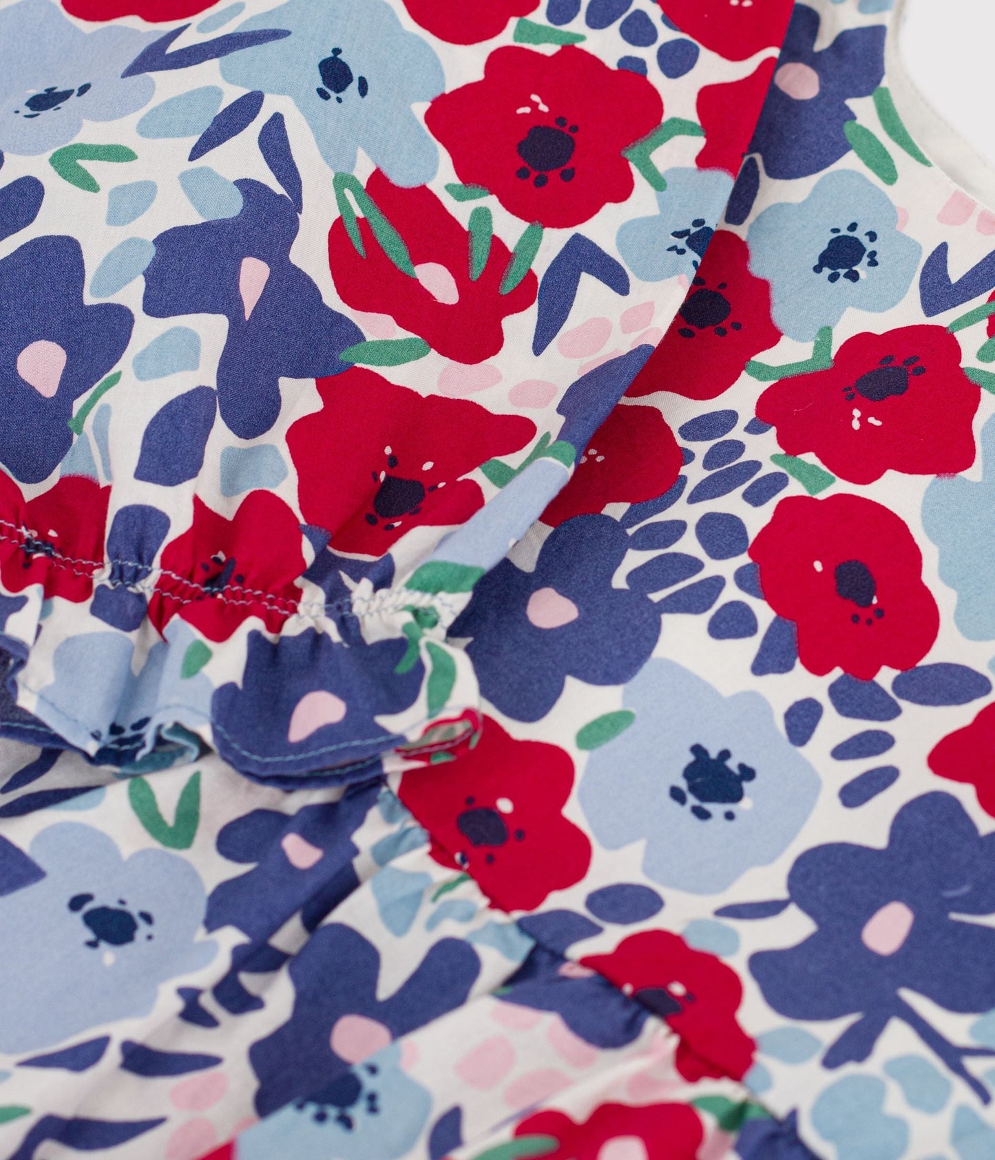 Blouse enfant en coton manches longues imprimée fleurs – Z1