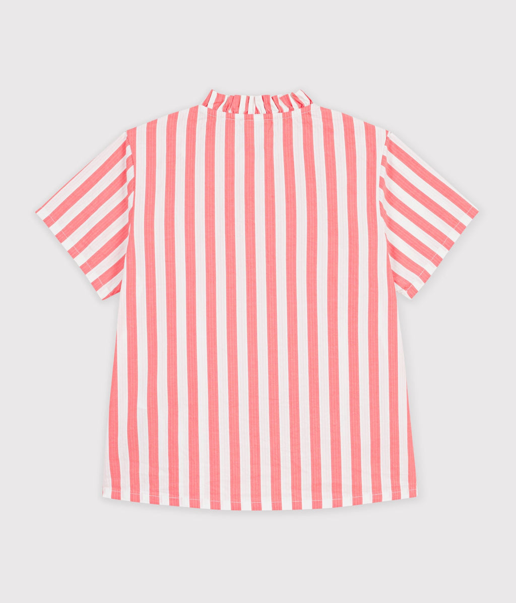 Kids' short-sleeved striped cotton top