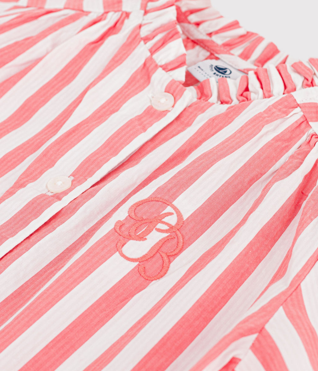 Kids' short-sleeved striped cotton top